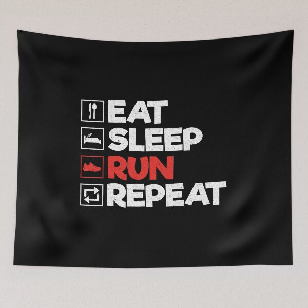 Item preview, Eat Sleep Run Repeat: Funny Running Athletic Runner designed and sold by Adexyl.