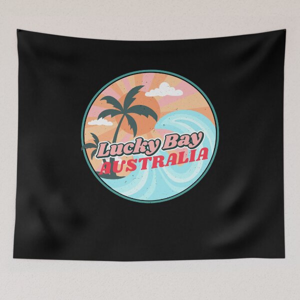 Item preview, Lucky Bay for people who like beach vacations, surfing, sand and ocean sea sides  designed and sold by digipapinet.