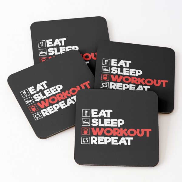 Item preview, Eat Sleep Workout Repeat: Funny Workout Gym Lover designed and sold by Adexyl.
