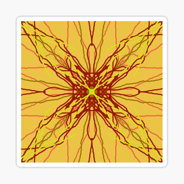 shades of red and yellow Sticker