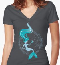 Mermaid Women's Fitted V-Neck T-Shirt