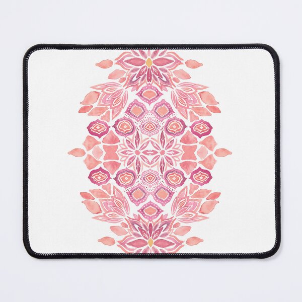 Item preview, Boho floral folk watercolor medaillon designed and sold by Bloomery Decor.