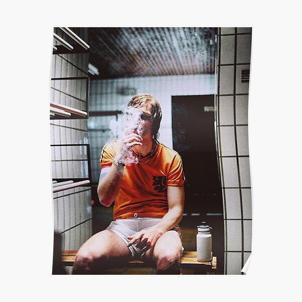 Cruyff raucht Poster
