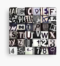 Instagram Alphabet Collection #6 Canvas Print