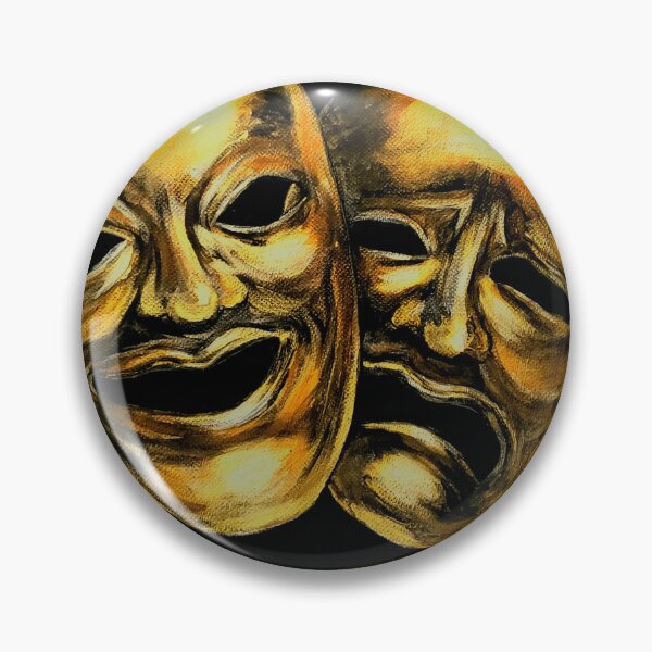 Item preview, Comedy Tragedy Theater Masks designed and sold by JYEmeryArt.