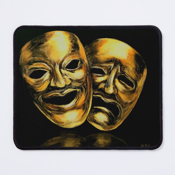 Item preview, Comedy Tragedy Theater Masks designed and sold by JYEmeryArt.