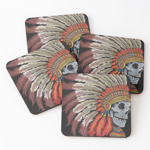 Item preview, Native American Chief Apache Tribe Indian Skull designed and sold by opherufsmtih.