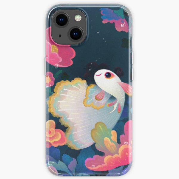 Flower guppy iPhone Soft Case