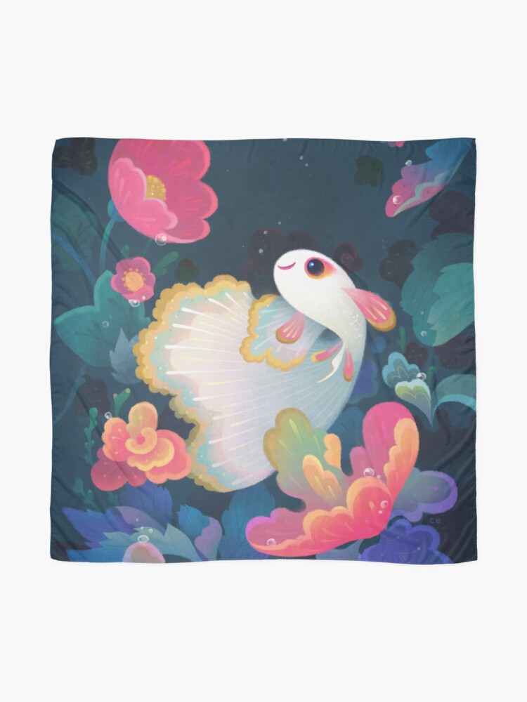 Thumbnail 2 of 3, Scarf, Flower guppy designed and sold by pikaole.