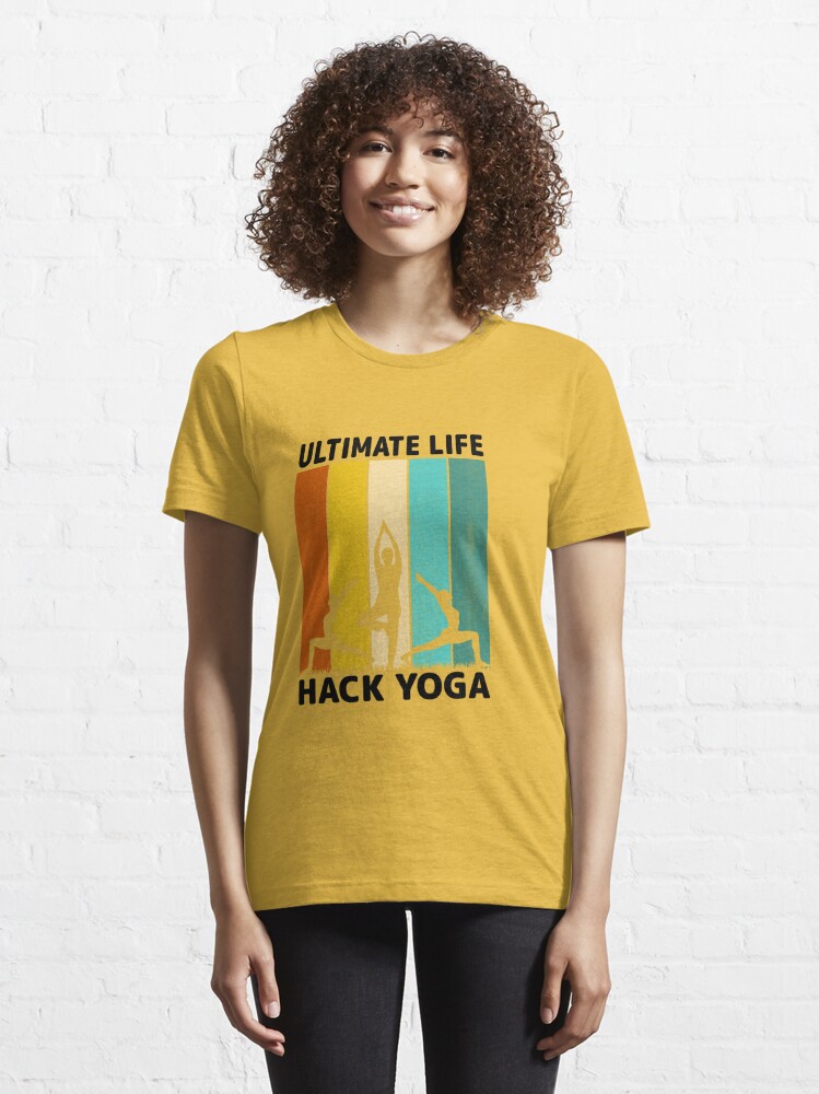 Premium Vector  Ultimate life hack yoga t shirt design