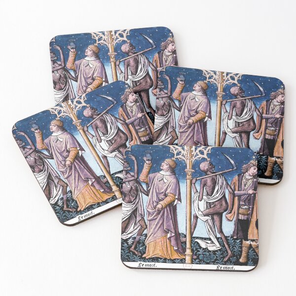Item preview, Dances with death medieval art designed and sold by Vintage Designs +.