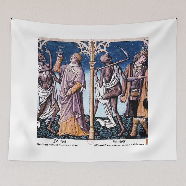 Item preview, Dances with death medieval art designed and sold by Vintage Designs +.