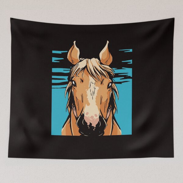 Item preview, Horse Head Horses Fan Equestrian Sport Stable Saddle Cowboy designed and sold by TomGiantDesigns.
