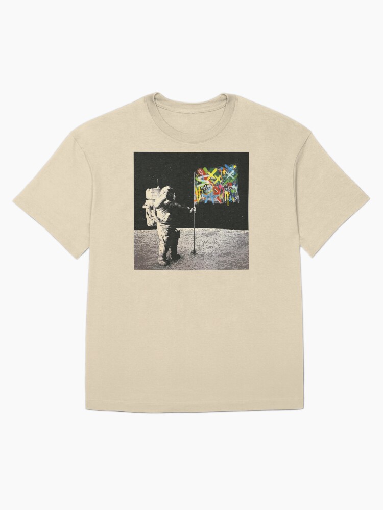Thumbnail 3 of 7, Oversized T-Shirt, Graffiti Moon Landing Street Art Astronaut designed and sold by Teecha.