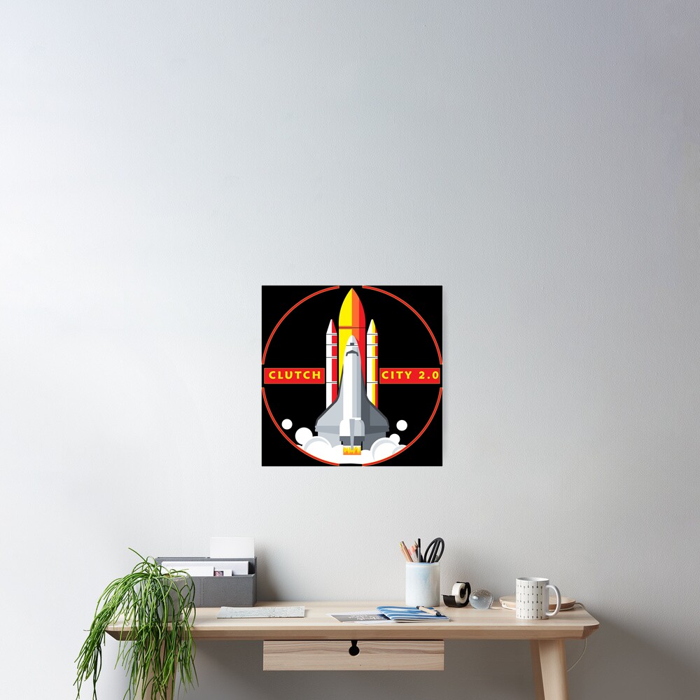 "Rocket Space Shuttle Houston Clutch City 2.0 " Poster for Sale by