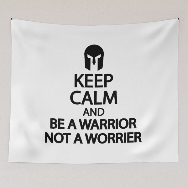 Item preview, Keep calm and be a warrior, not a worrier designed and sold by Colorfulandfun.