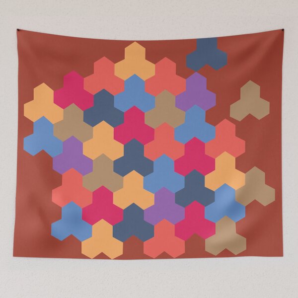 Item preview, Japanese Style Colorful Mosaic Game Pattern designed and sold by Anna Lemos.