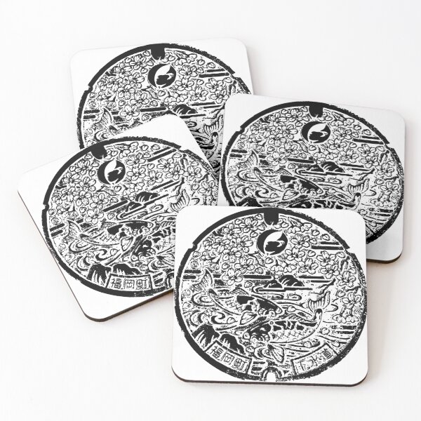 Item preview, Fish pond with cherry blossom on manhole in Japan designed and sold by mattraski.