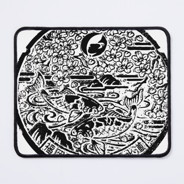 Item preview, Fish pond with cherry blossom on manhole in Japan designed and sold by mattraski.