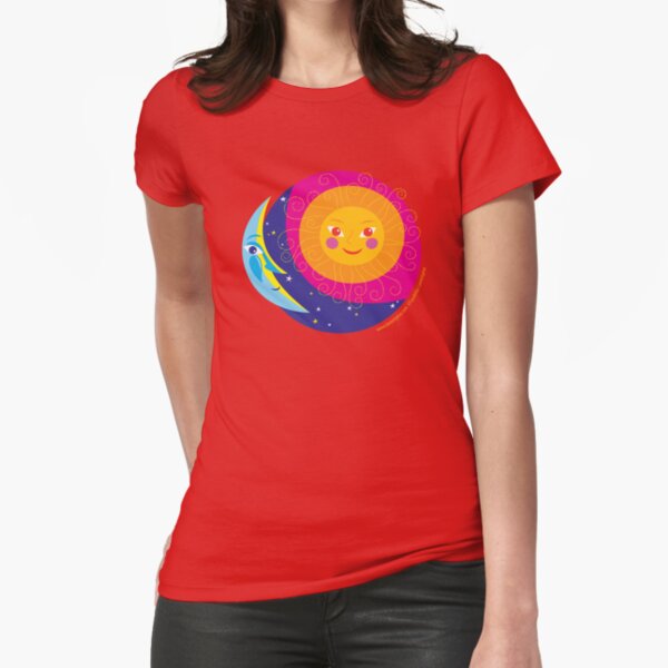 Sun Moon Fitted T-Shirt