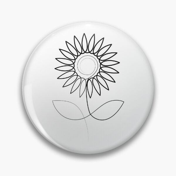 Item preview, Sunflower Minimal art | One Line Drawing | One Line Art designed and sold by One-Line-Artist.
