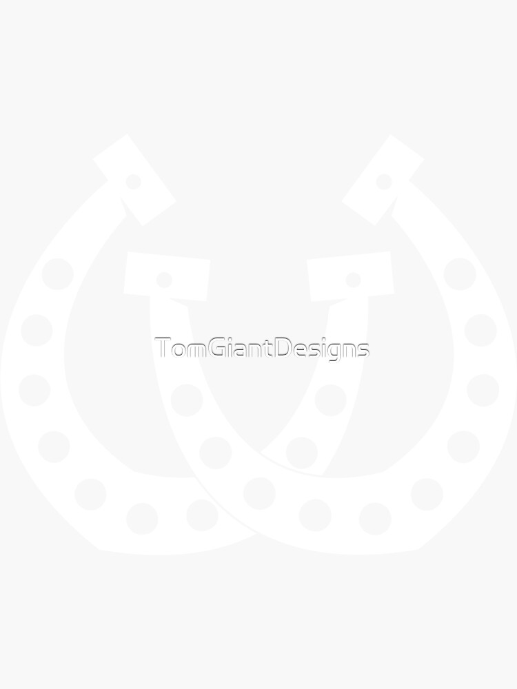 "Horseshoe Lucky Equestrian Sport Horses Riding Horse Fan" Sticker by