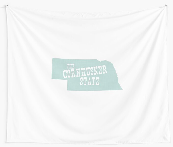 "Nebraska State Motto Slogan" Wall Tapestries by surgedesigns Redbubble