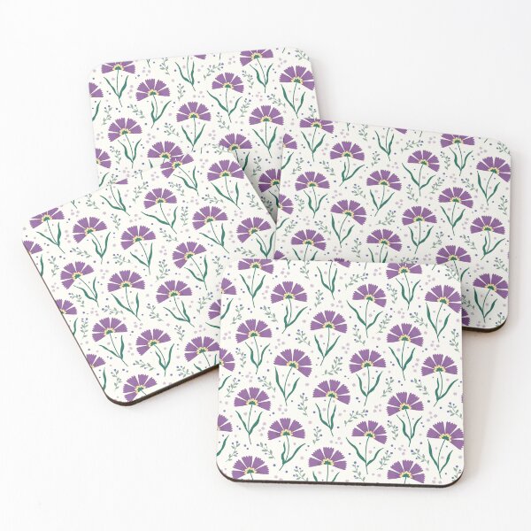 Aperçu de l'œuvre Motif de fleurs d'éventail violet créée et vendue par Calislahn.