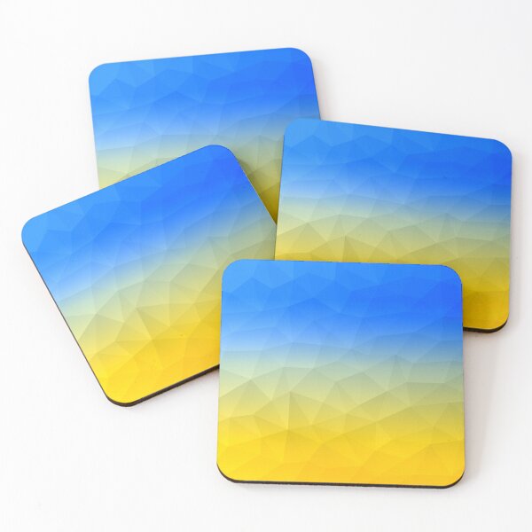 Item preview, Ukraine yellow blue geometric mesh pattern designed and sold by PLdesign.