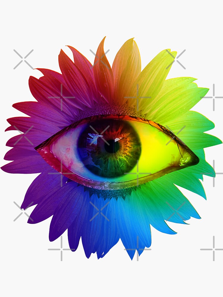 Dreamcore Weirdcore Aesthetics Rainbow Flower Eyes Mouse Pad for Sale by  ghost888