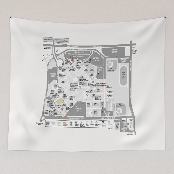 Item preview, Student College Claremont McKenna College Map designed and sold by karibenart.