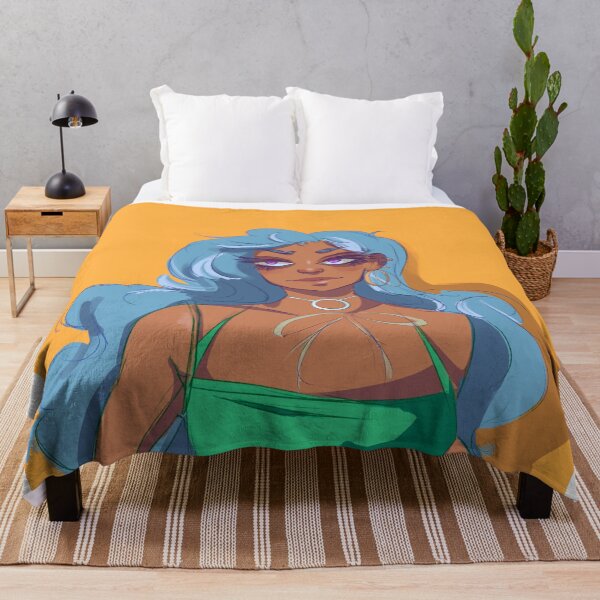 Item preview, Black girl with blue aqua hair designed and sold by gi-gianna.