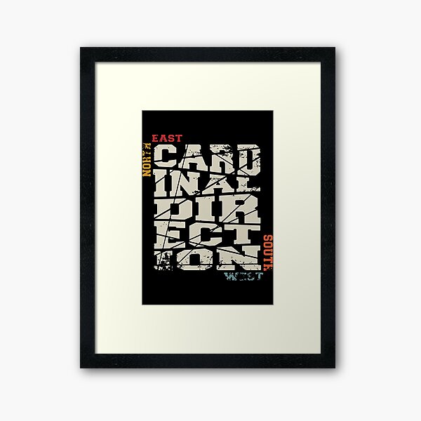 Cardinal Direction Framed Art Print
