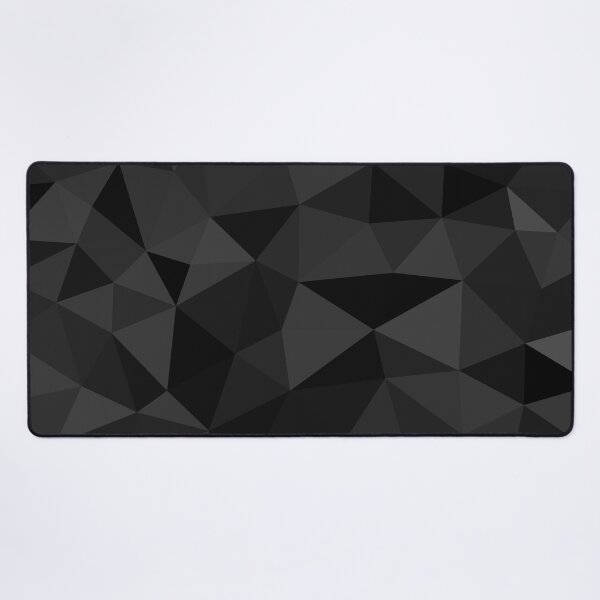 Dark grey and black geometric mesh pattern Desk Mat