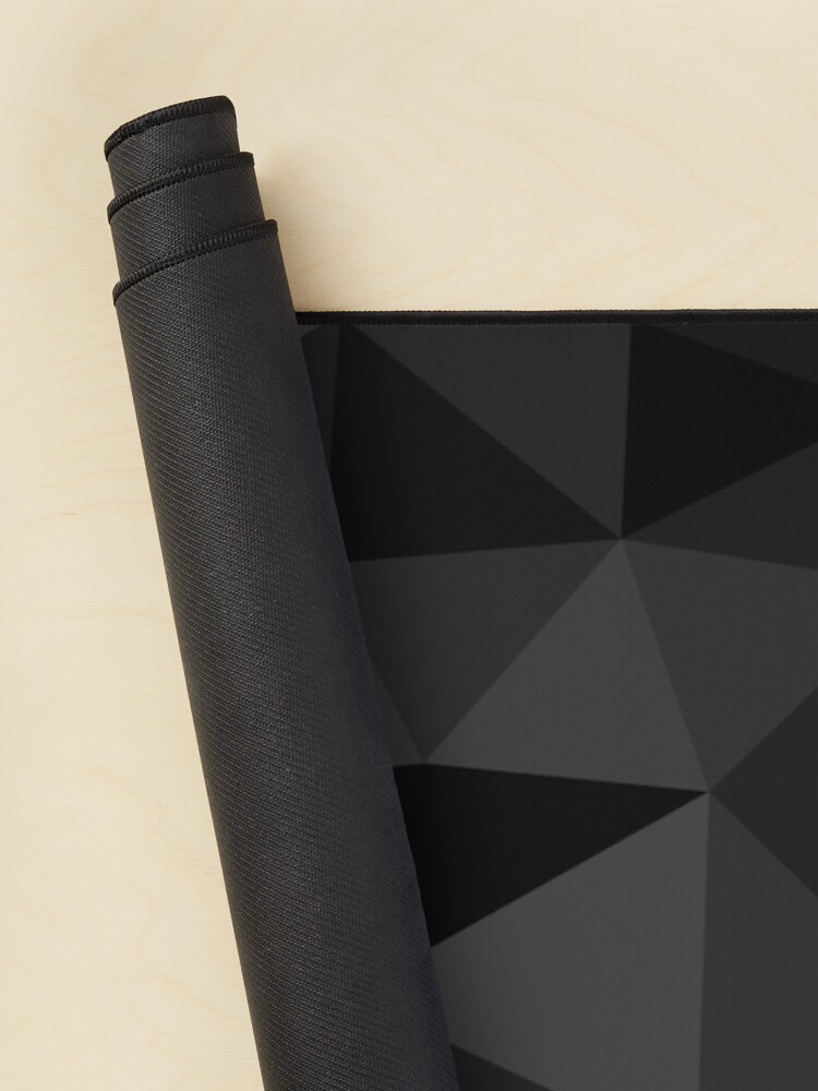 Alternate view of Dark grey and black geometric mesh pattern Mouse Pad