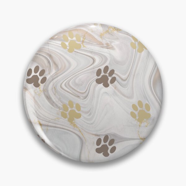 Item preview, beige and gold cat dog paw print pattern designed and sold by Beeroclock.