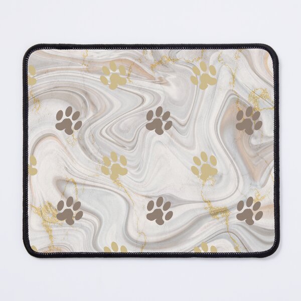 Item preview, beige and gold cat dog paw print pattern designed and sold by Beeroclock.