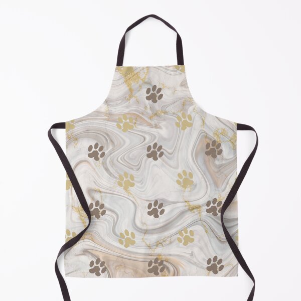 Item preview, beige and gold cat dog paw print pattern designed and sold by Beeroclock.