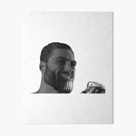 Minimal Giga Chad | Art Board Print