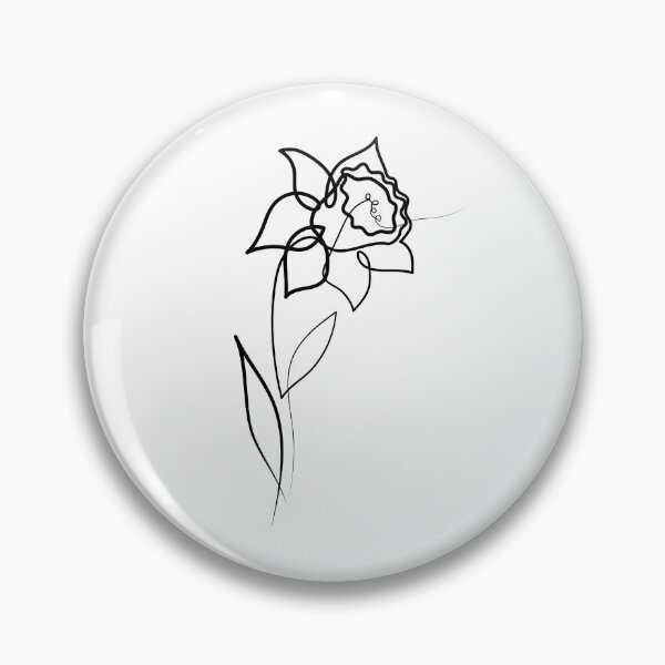Item preview, Daffodil Flower Minimal art | One Line Drawing | One Line Art designed and sold by One-Line-Artist.