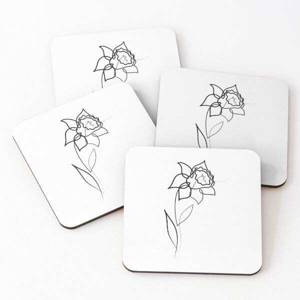 Item preview, Daffodil Flower Minimal art | One Line Drawing | One Line Art designed and sold by One-Line-Artist.