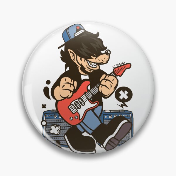 Item preview, Guitarist Rocker Wolf Funny Husky Animal With Electric Guitar designed and sold by halleinstyle.