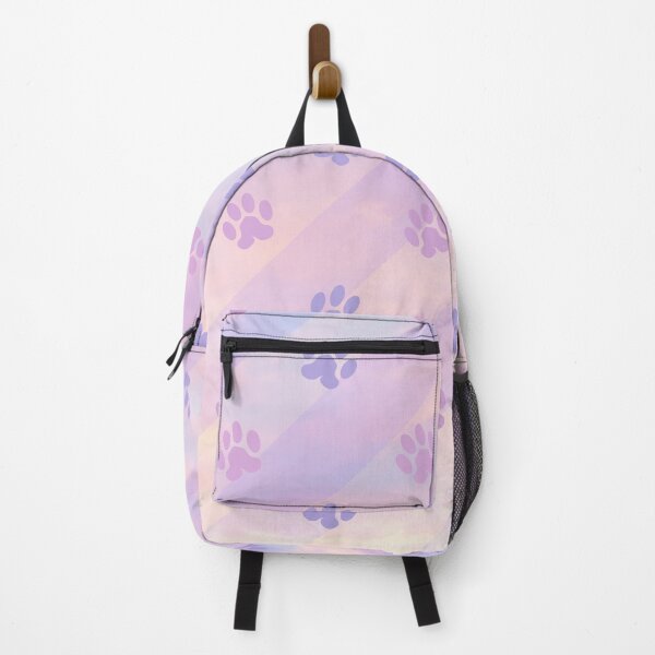 Item preview, pastel purple striped cat and dog paw print  designed and sold by Beeroclock.