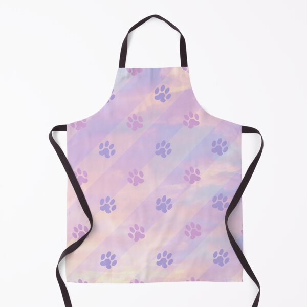 Item preview, pastel purple striped cat and dog paw print designed and sold by Beeroclock.