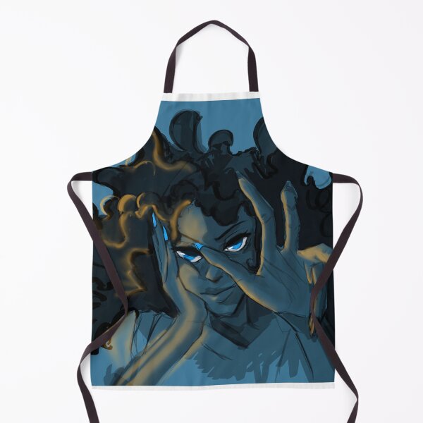 Item preview, black girl with fluffy afro hair blue themed designed and sold by gi-gianna.