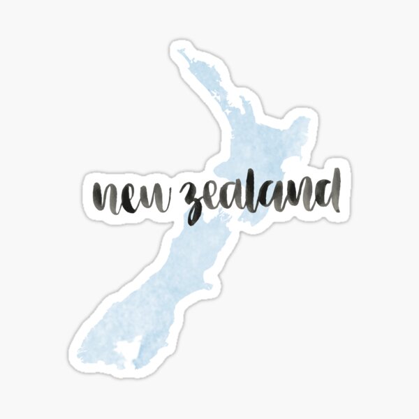 New Zealand Country Watercolour Sticker