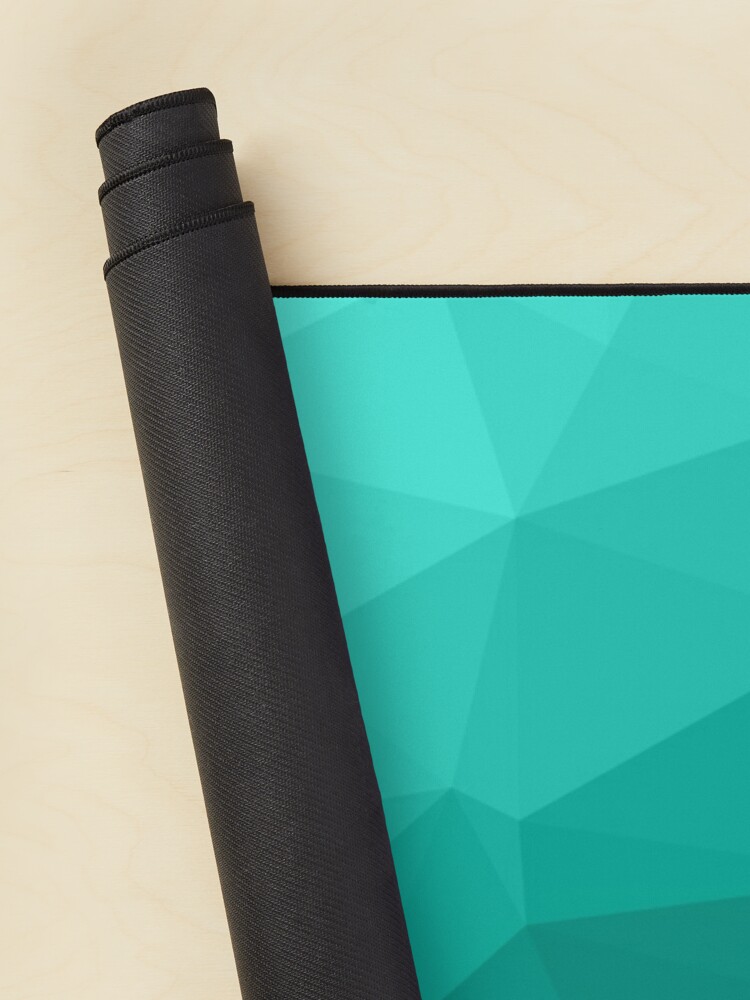 Alternate view of Aqua Turquoise Gradient Geometric Mesh Pattern Mouse Pad