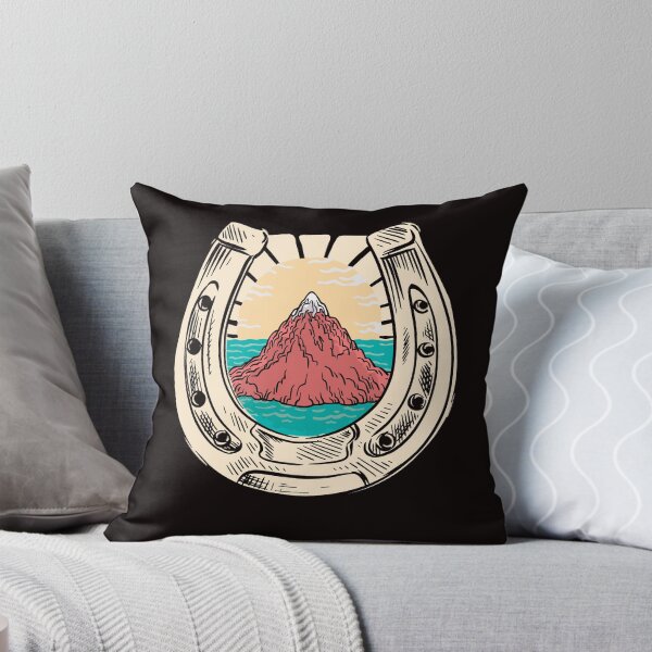 Item preview, Horseshoe Nature Ocean Mountain Equestrian Sport Horse Rider designed and sold by TomGiantDesigns.