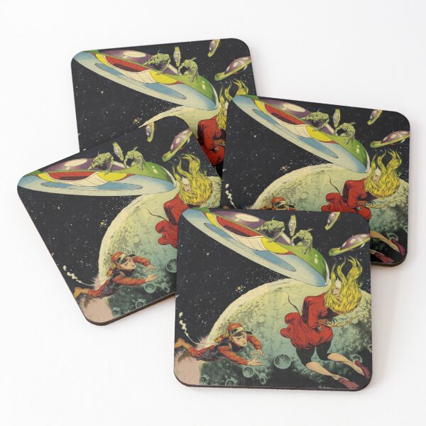 Item preview, Flying Saucers - Pulp Science Fiction Comic Book Art - Vintage Art designed and sold by RickE.