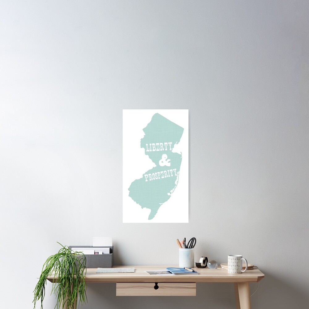 "New Jersey State Motto & Slogan" Poster by surgedesigns Redbubble